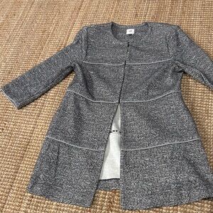 CAbi Black and White Textured Knit Jacket